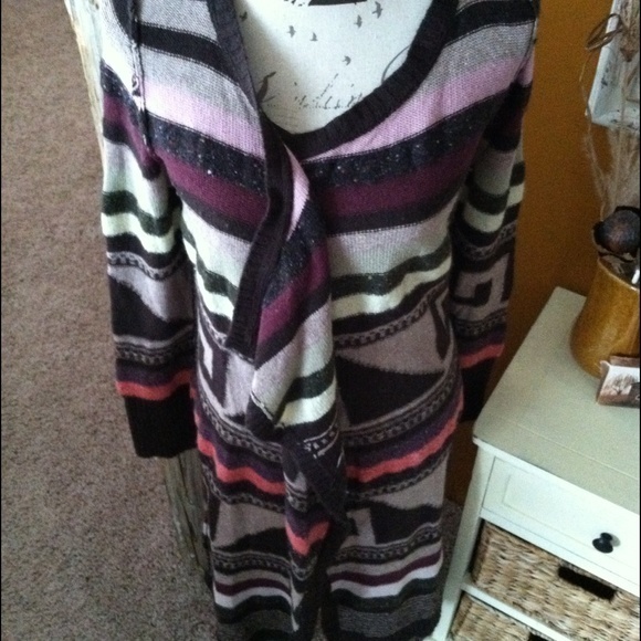 Free People ROLLA COASTER Maxi Sweater Jacket XS S - Picture 4 of 4